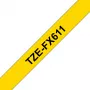 Cinta de rotulación Brother TZE-FX611 negro sobre amarillo