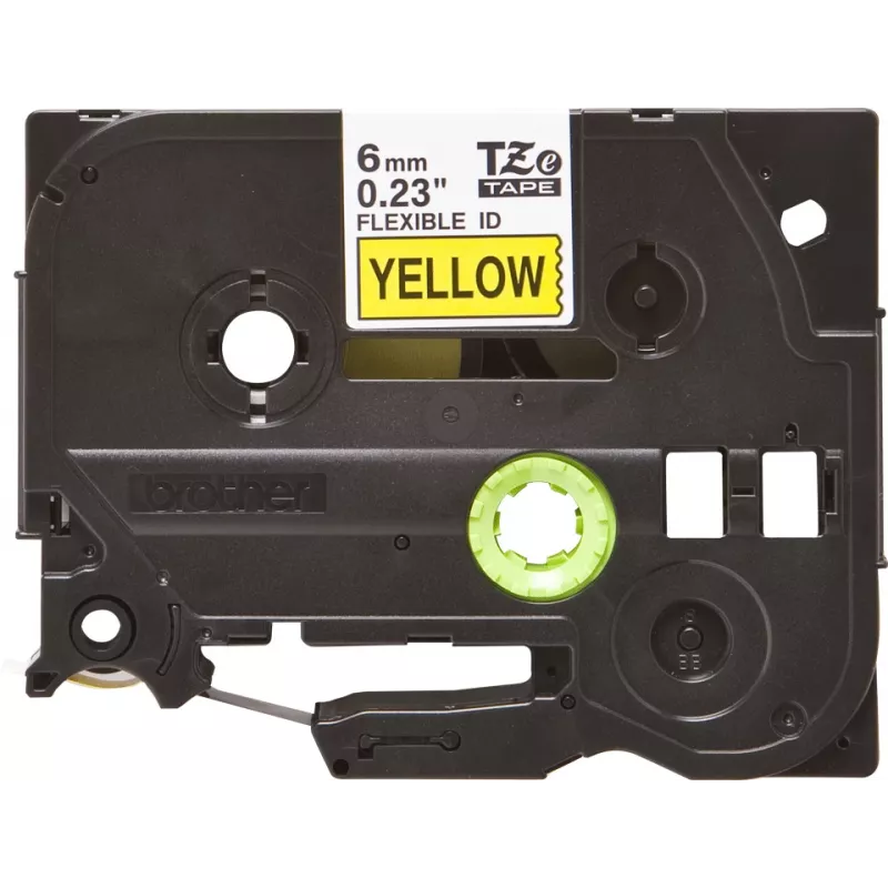 Cinta de rotulación Brother TZE-FX611 negro sobre amarillo