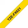 Cinta de rotulación Brother TZE-FX621 negro sobre amarillo