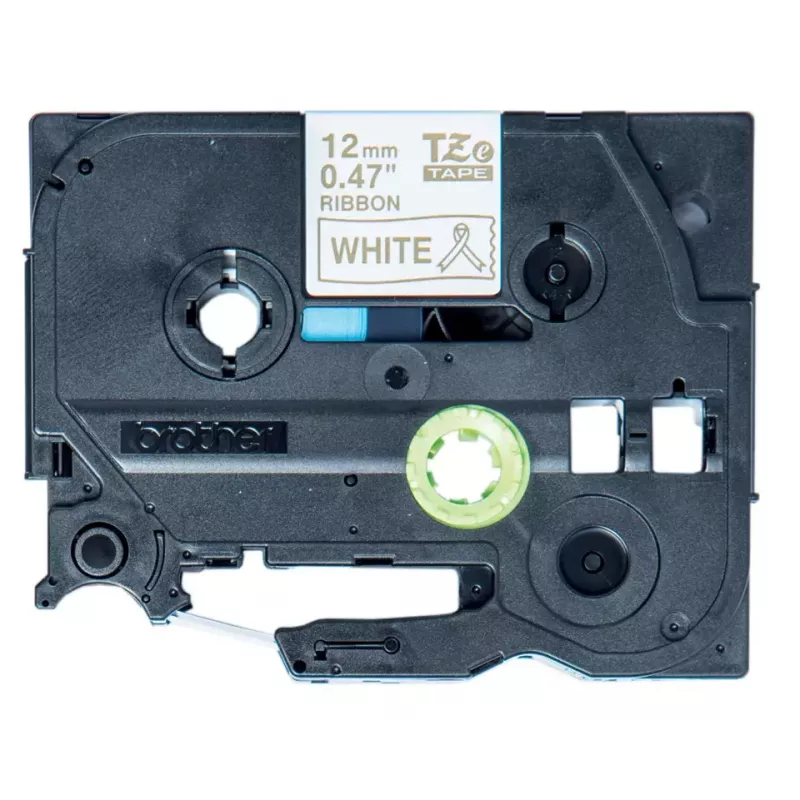 Cinta de rotulación Brother TZE-R234 oro sobre blanco