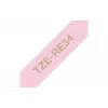 Cinta de etiquetar Brother TZE-RE34 oro sobre rosa