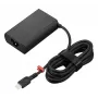 Fuente de alimentación GaN USB-C delgada Lenovo 65W para portátiles y dispositivos, modelo 4X21R04793