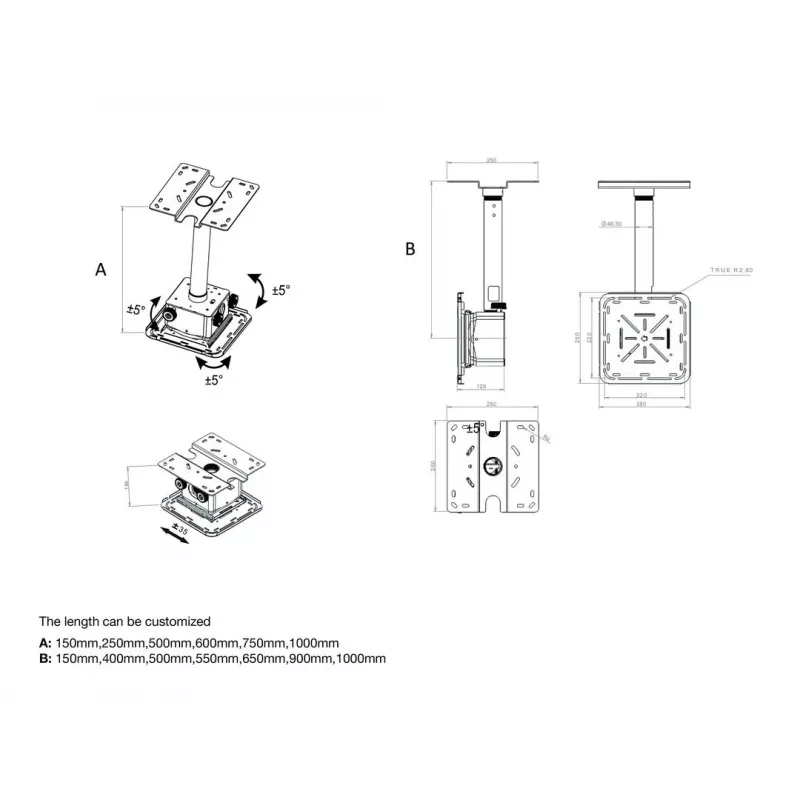 Multibrackets M soporte para proyector Pro HD, 40 kg, blanco