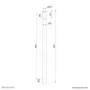 Barra de extensión Neomounts ACL25-500BL para soporte de techo para proyector - altura 89 cm