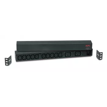 Unidad de distribución de corriente (PDU) APC RACK PDU BASIC 1 U 16A 230V 12 salidas de CA 0U/1U negra
