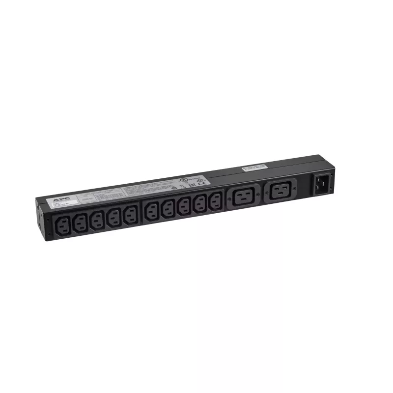 Unidad de distribución de corriente (PDU) APC RACK PDU BASIC 1 U 16A 230V 12 salidas de CA 0U/1U negra
