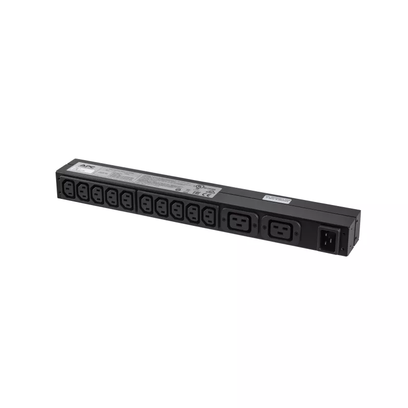 Unidad de distribución de corriente (PDU) APC RACK PDU BASIC 1 U 16A 230V 12 salidas de CA 0U/1U negra