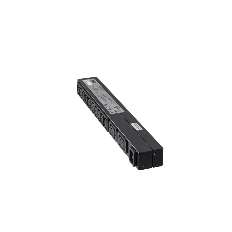 Unidad de distribución de corriente (PDU) APC RACK PDU BASIC 1 U 16A 230V 12 salidas de CA 0U/1U negra