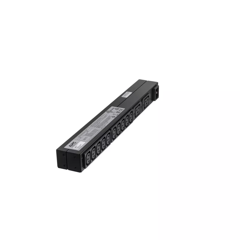 Unidad de distribución de corriente (PDU) APC RACK PDU BASIC 1 U 16A 230V 12 salidas de CA 0U/1U negra
