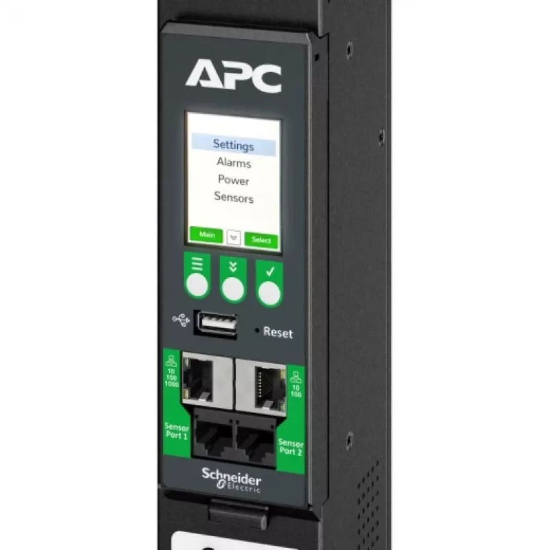 APC NetShelter Rack PDU Advanced, Metered, trifásica, 11 kW 400 V 16 A o 11,5 kW 415 V 20 A, 42 salidas, IEC309