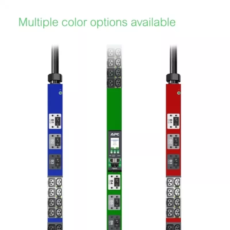 APC NetShelter Rack PDU Advanced, Metered, trifásica, 11 kW 400 V 16 A o 11,5 kW 415 V 20 A, 42 salidas, IEC309