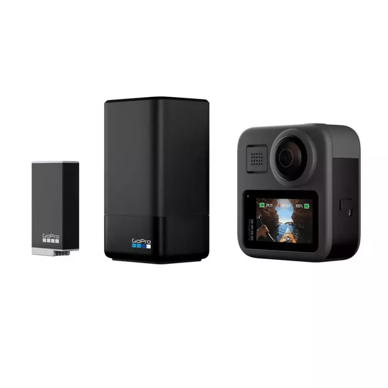 Cargador de batería para cámara GoPro MAX Dual Charger + Enduro Battery MAX