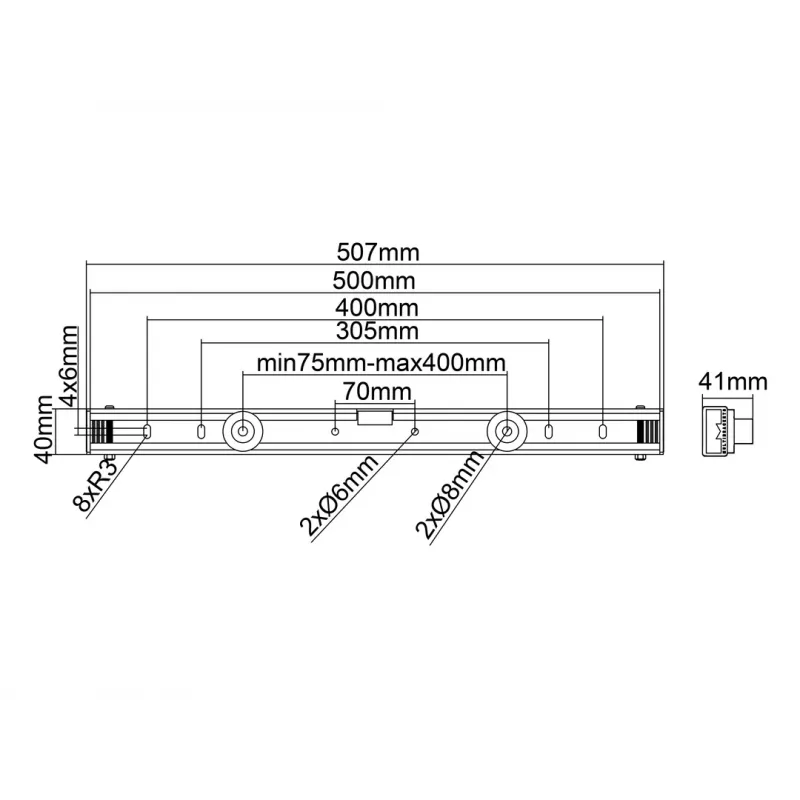 Multibrackets M Universal soporte de pared negro pequeño