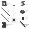 Multibrackets M Public Ceilingmount Medium Single soporte de techo, 81,3–116,8 cm (32–46 pulgadas), máx. 70 kg, VESA de 100x100 a 400x400, inclinación de -5 a +15°, negro