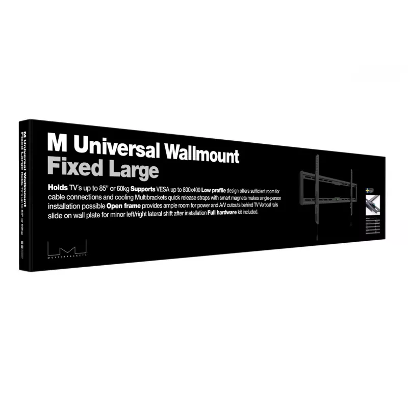 Multibrackets M Universal soporte de pared fijo grande negro