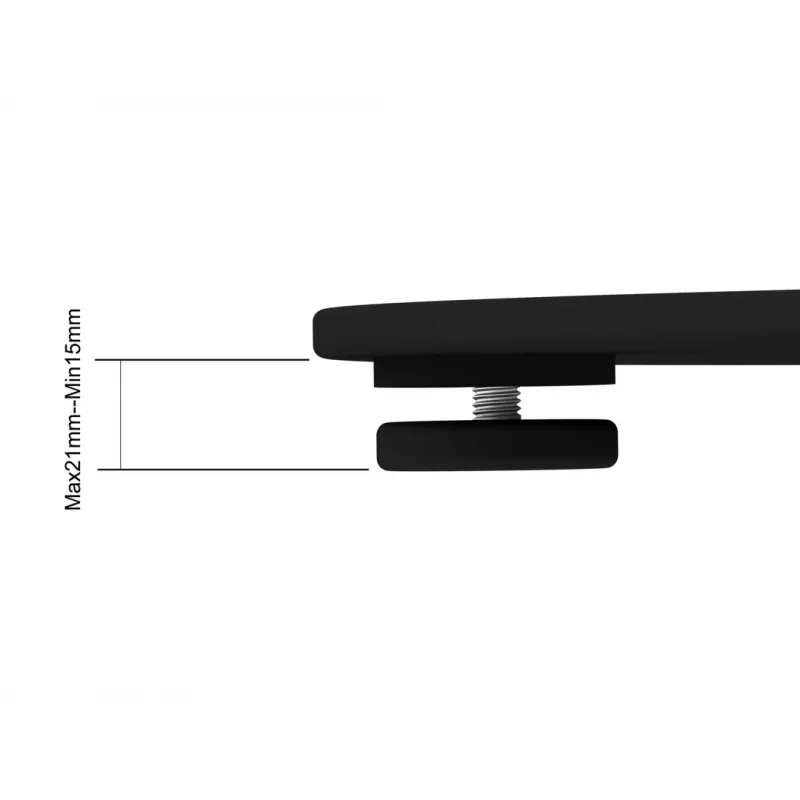 Soporte de pantalla Multibrackets M 180 Single negro con base