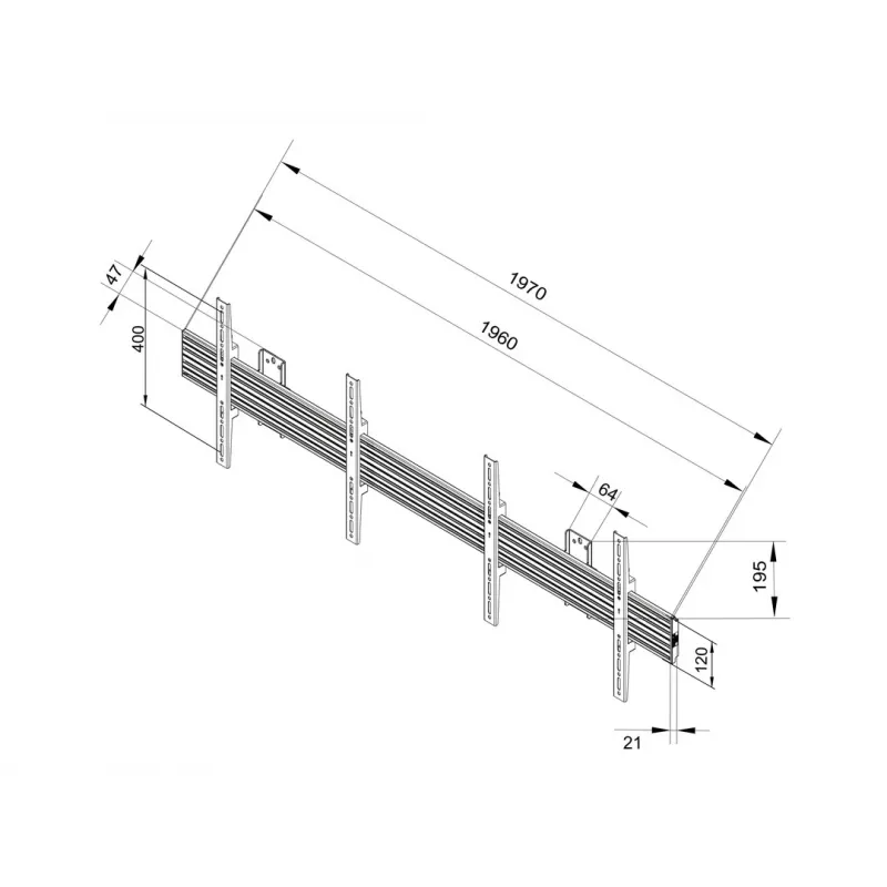 Multibrackets M Wallmount Pro MBW2U fijo negro