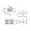 Soporte para mástil Multibrackets M Universal Flexarm Pro 60 kg Heavy Duty negro