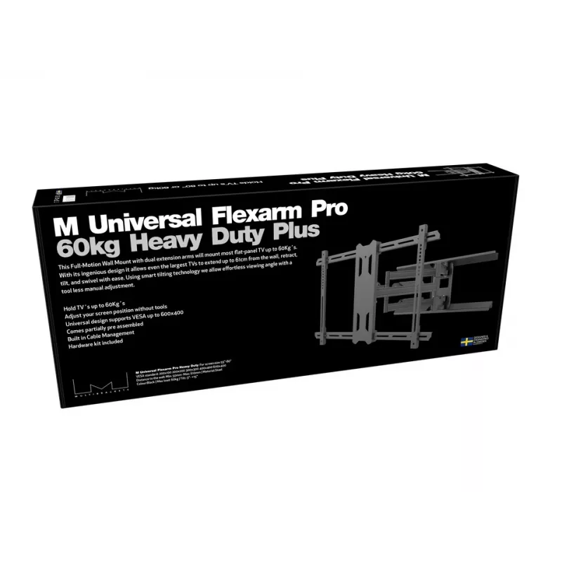 Soporte para mástil Multibrackets M Universal Flexarm Pro 60 kg Heavy Duty negro