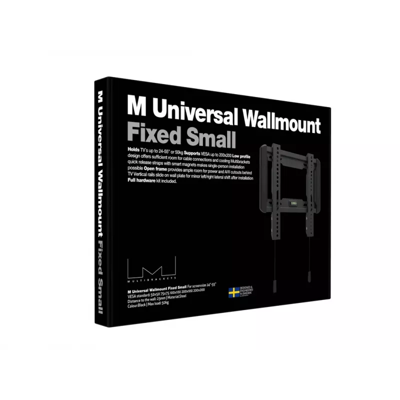 Multibrackets M Universal soporte de pared fijo pequeño negro