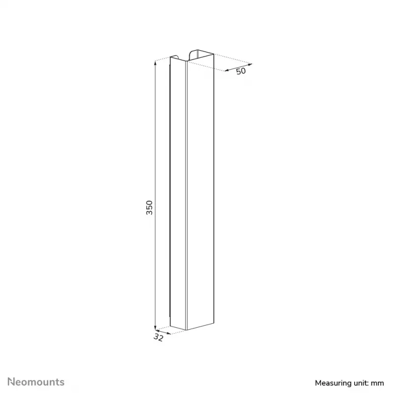 Canaleta Neomounts ADS06-123WH magnética blanca para escritorios ajustables varios cables