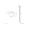 Canaleta con fijación por clip Neomounts ADS06-131WH, organizador de cables universal blanco
