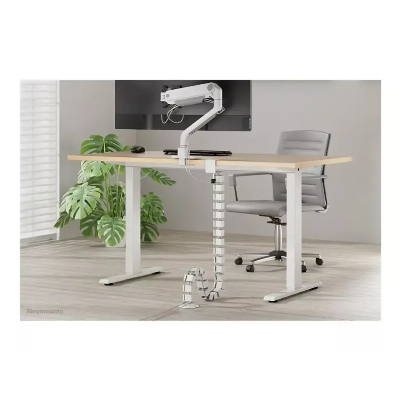 Canaleta con fijación por clip Neomounts ADS06-131WH, organizador de cables universal blanco