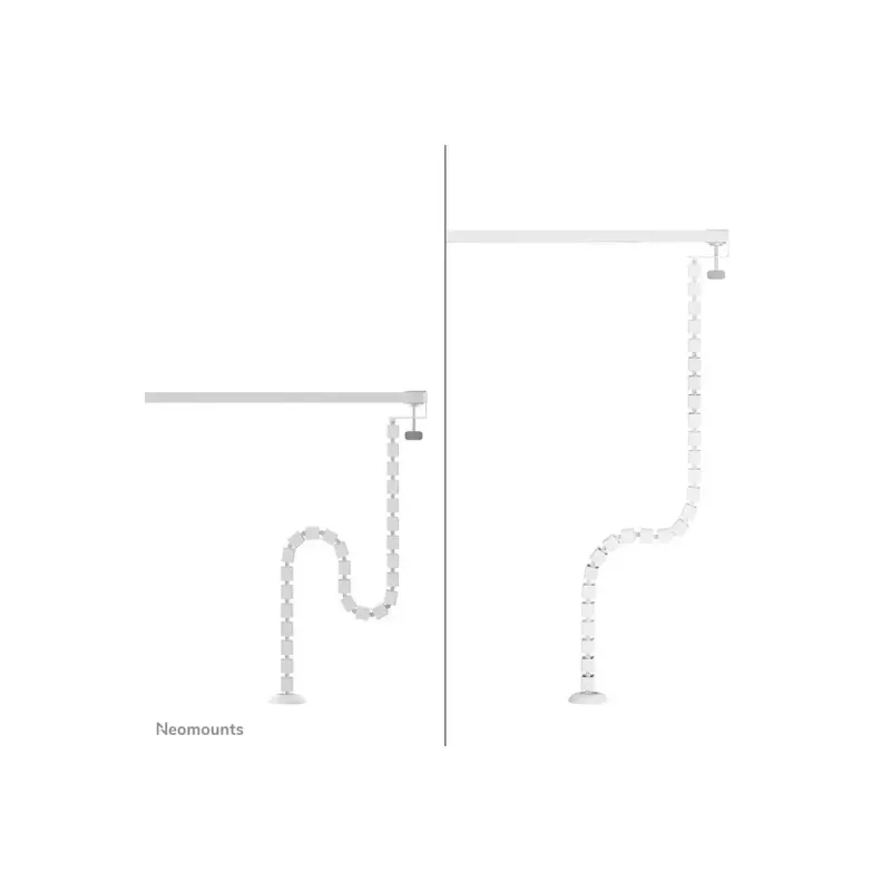Canaleta con fijación por clip Neomounts ADS06-131WH, organizador de cables universal blanco