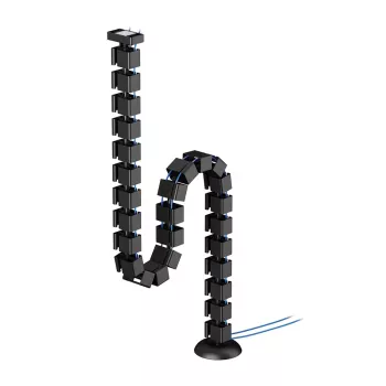 Organizador de columna vertebral para cables Neomounts ADS06-132BL con fijación magnética, negro, gestión de cables flexible segmentada
