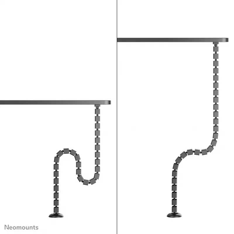 Organizador de columna vertebral para cables Neomounts ADS06-132BL con fijación magnética, negro, gestión de cables flexible segmentada