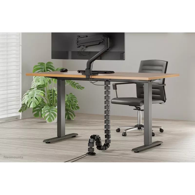 Organizador de columna vertebral para cables Neomounts ADS06-132BL con fijación magnética, negro, gestión de cables flexible segmentada
