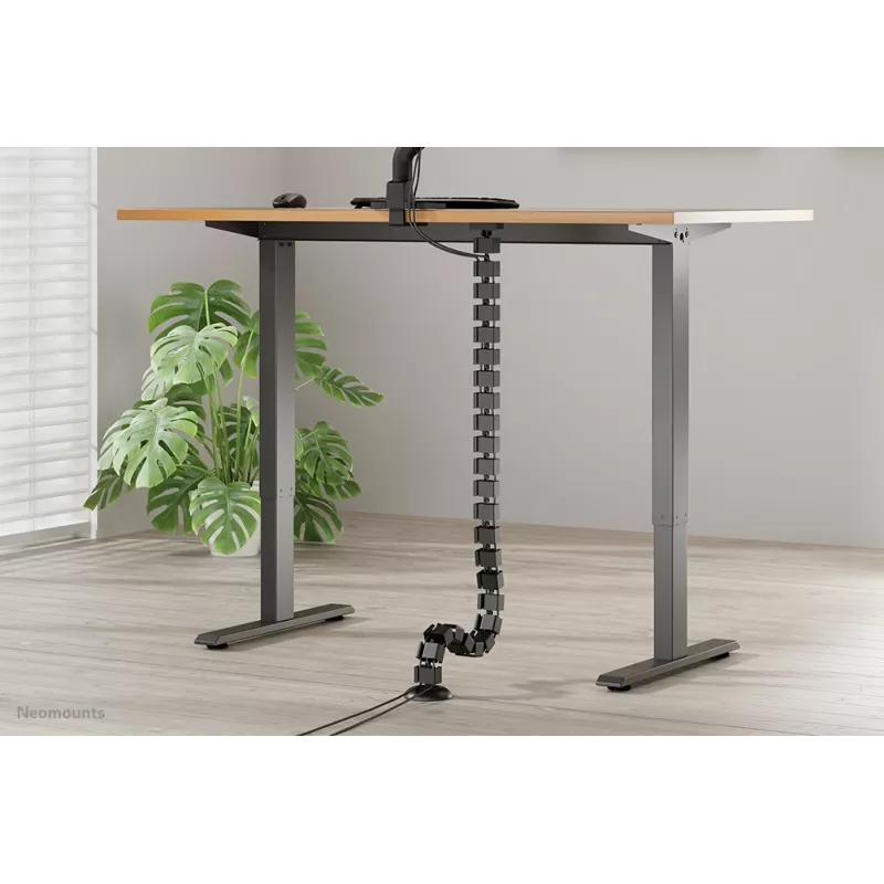 Organizador de columna vertebral para cables Neomounts ADS06-132BL con fijación magnética, negro, gestión de cables flexible segmentada