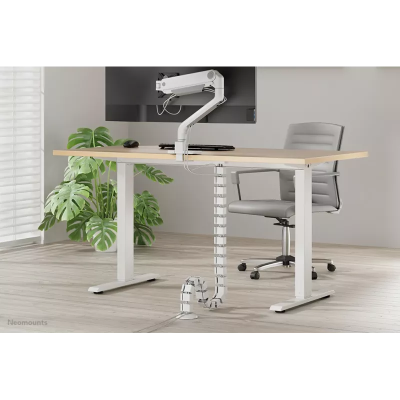Organizador de canaleta Neomounts ADS06-132WH con fijación magnética blanco sistema de gestión de cables modular