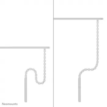 Canaleta Neomounts ADS06-133WH magnética blanca, atornillada para escritorios ajustables
