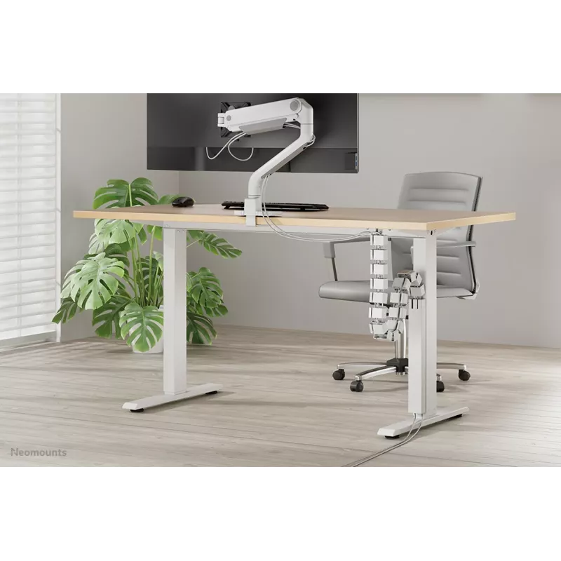 Canaleta Neomounts ADS06-133WH magnética blanca, atornillada para escritorios ajustables