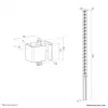 Canaleta Neomounts ADS06-133WH magnética blanca, atornillada para escritorios ajustables