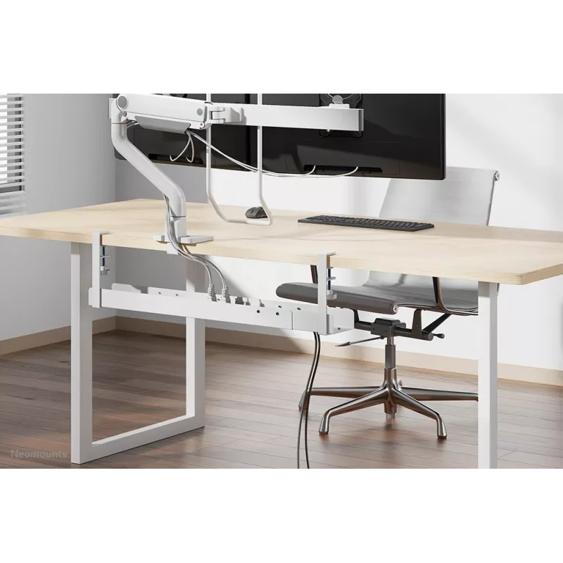 Bandeja para cables Neomounts ADS07-120WH diseño con clip, universal, blanca