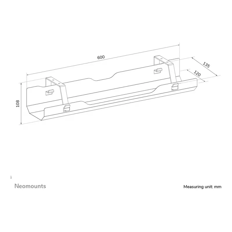 Neomounts ADS07-122WH bandeja para cables - atornillada - universal