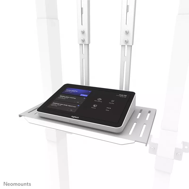 Neomounts AFL-875WH1 kit para videobar y multimedia, estante para cámara/AV, incluye adaptador Logitech Rally Bar (Mini), máx. 9 kg, acero, blanco