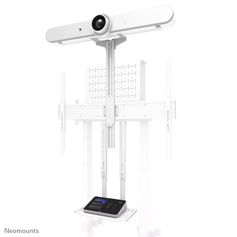 Neomounts AFL-875WH1 kit para videobar y multimedia, estante para cámara/AV, incluye adaptador Logitech Rally Bar (Mini), máx. 9 kg, acero, blanco