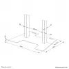 Plataforma Neomounts AFP-875WH base de acero blanca 864x600x95mm