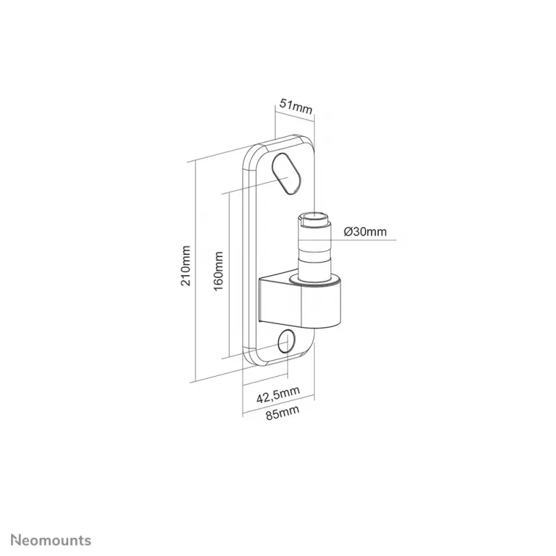 Soporte de pared Neomounts AWL75-450BL negro aluminio 660g 85mm
