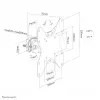 Soporte para mástil de TV Neomounts FL40-430BL12 peso máx. 25 kg 23-42
