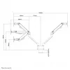 Soporte de monitor Neomounts FPMA-D750DSILVER 10-32
