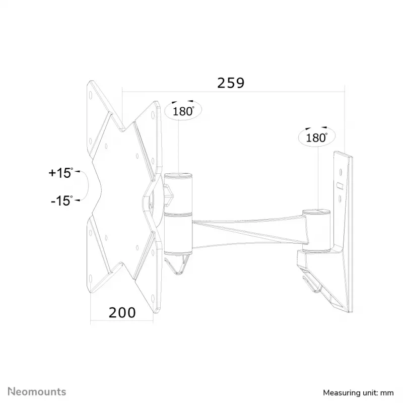 Soporte de pared para monitor/TV Neomounts FPMA-W825 10-40