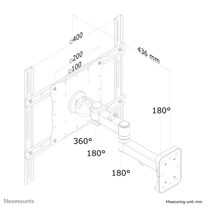 Soporte de pared para monitor/TV Neomounts FPMA-W960 23-52