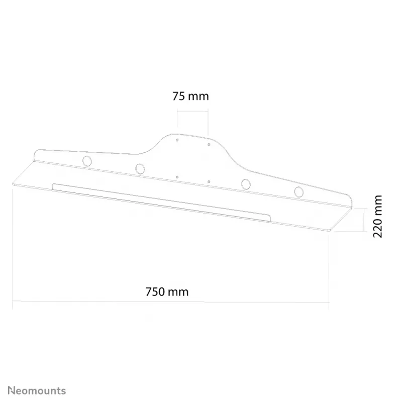 Bandeja para teclado/ratón Neomounts KEYB-V100 - an 75 cm