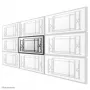 Soporte de pared para vídeo Neomounts LED-VW1750Schwarz — pantalla individual, compatible con 32 inch–55 inch, máx. 35 kg, VESA 200x200–600x400, negro