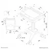 Carro multimedia Neomounts MED-M200 aluminio blanco 1080 mm