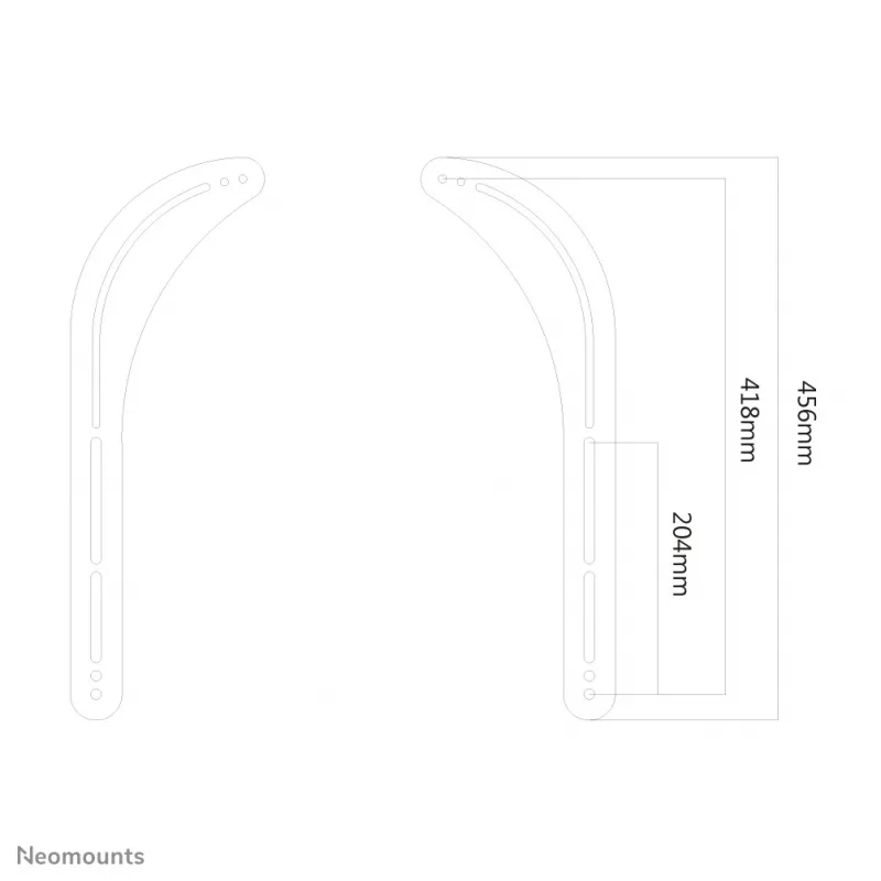 Soporte para barra de sonido Sonos Neomounts NM-USP100Schwarz - máx. 15 kg - instalación en pantalla